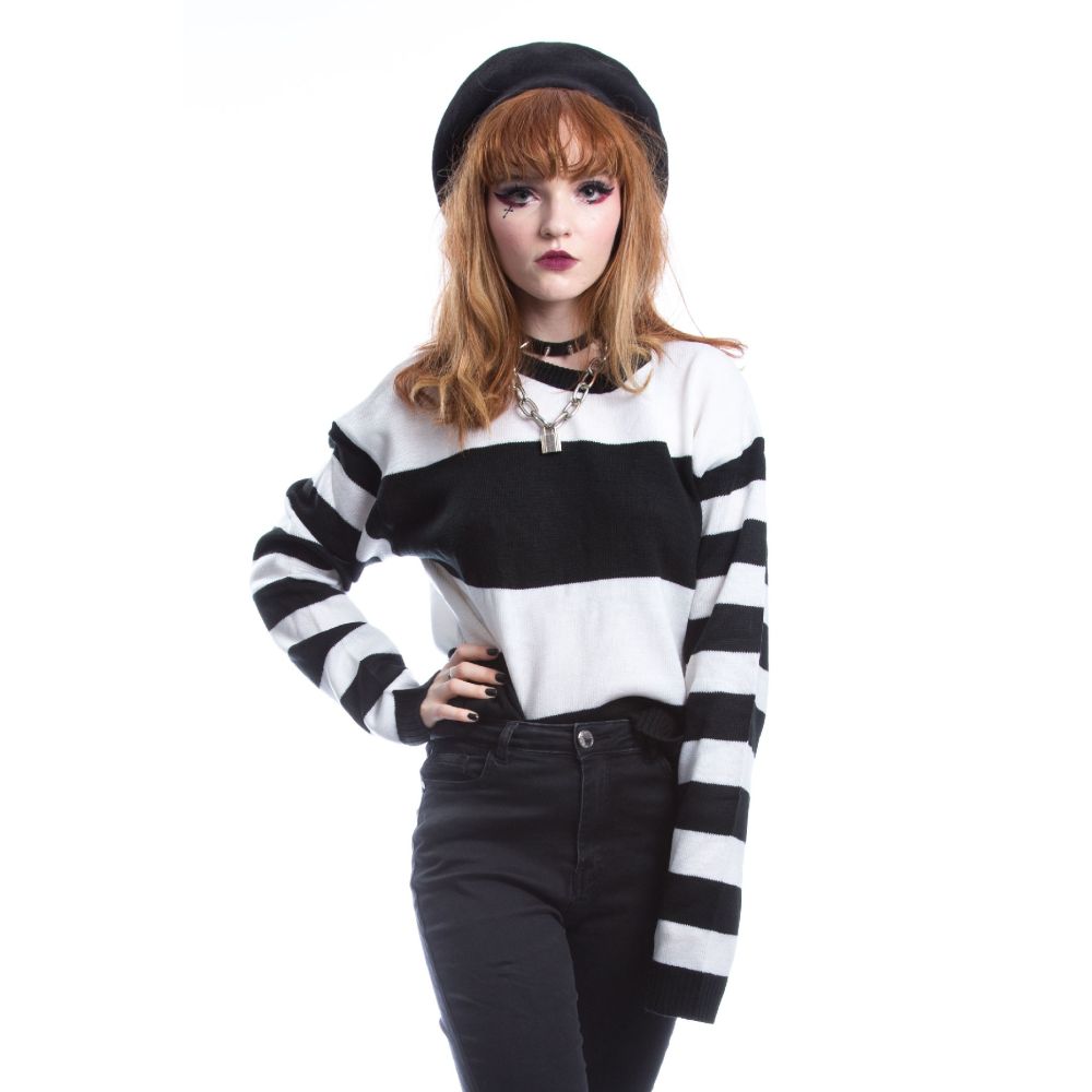 Heartless - JACK Strick pullover - Schwarz/Weiß